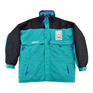 1994 CBS SPORTS LILLEHAMMER OLYMPIC Columbia 2 JACKETS IN ONE Winter/WindBreaker